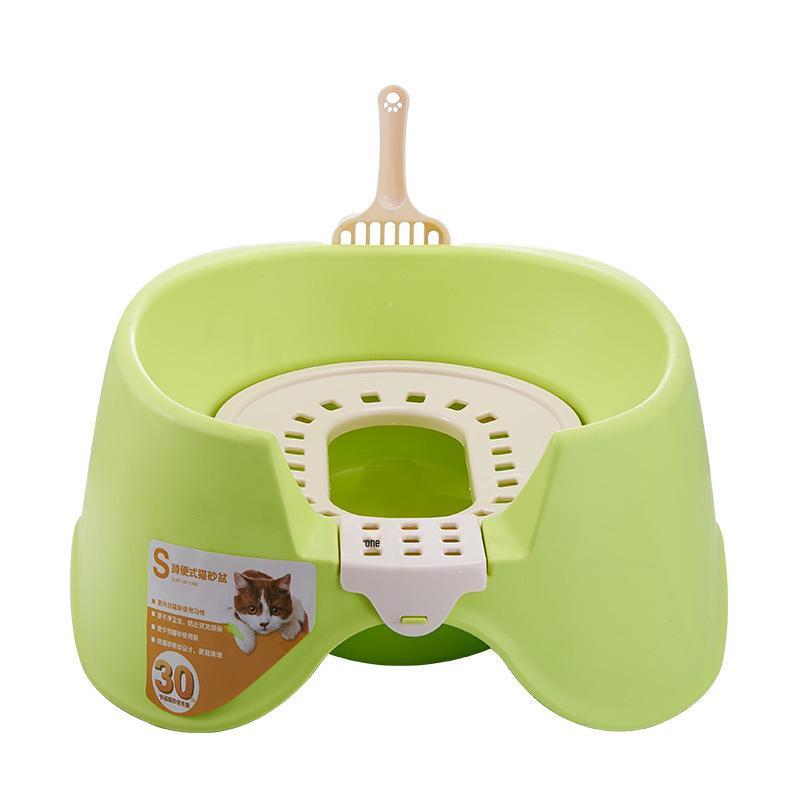 

Free Shipping: Large Open Cat Litter Box with Scoop and Anti-Splash Design 42x44x31 зелёный