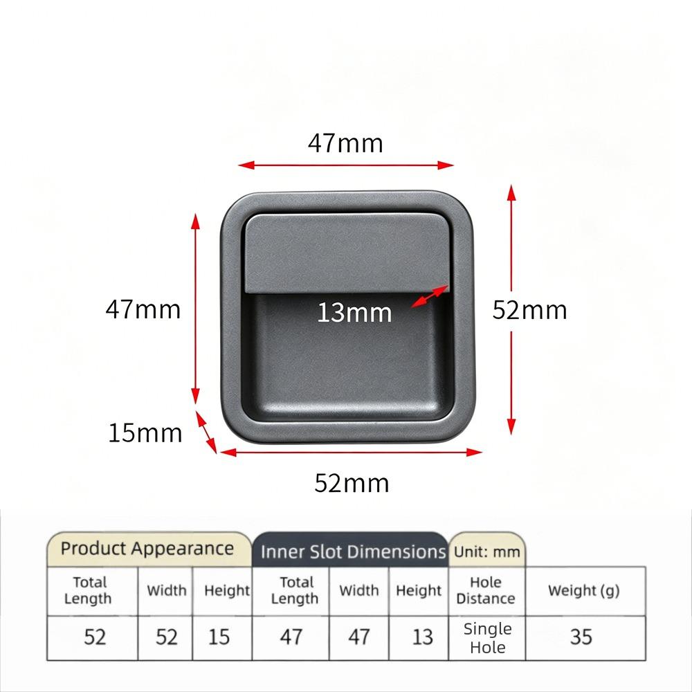 New Aluminium Alloy Recessed Door Handle Furniture Invisible Door Handlebar Hardware Embedded Door Knob Cupboard