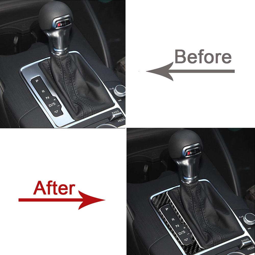 Car Carbon Fiber Sticker Gear Shift Display Panel Frame Trim For  A3 8V 2014-2019 Auto Accessories Interior Decoration LHD