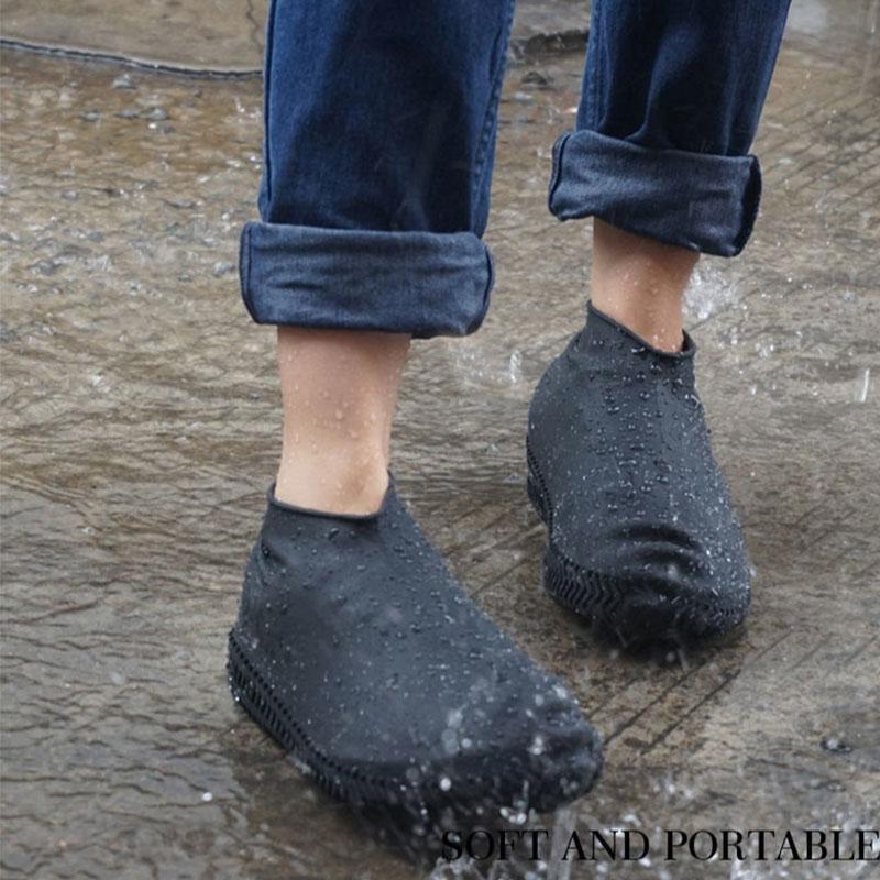 Gummi-Regenstiefel Regenschuhüberzug für Schuhe Silikon-Regenstiefelüberzüge Schutz Wasserdichte Schuhüberzüge