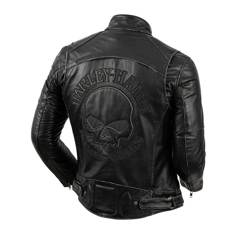 Vintage Motorrad Biker Jacke Männer Echtes Rindsleder Leder Herbst Winter Mantel Liner Abnehmbare Reiten Kleidung