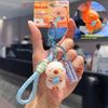 Uv Color Changing Capybara Animal Keychains For Creative Car Keychain Cartoon Capibala Pendant Women Doll Keyring Charm