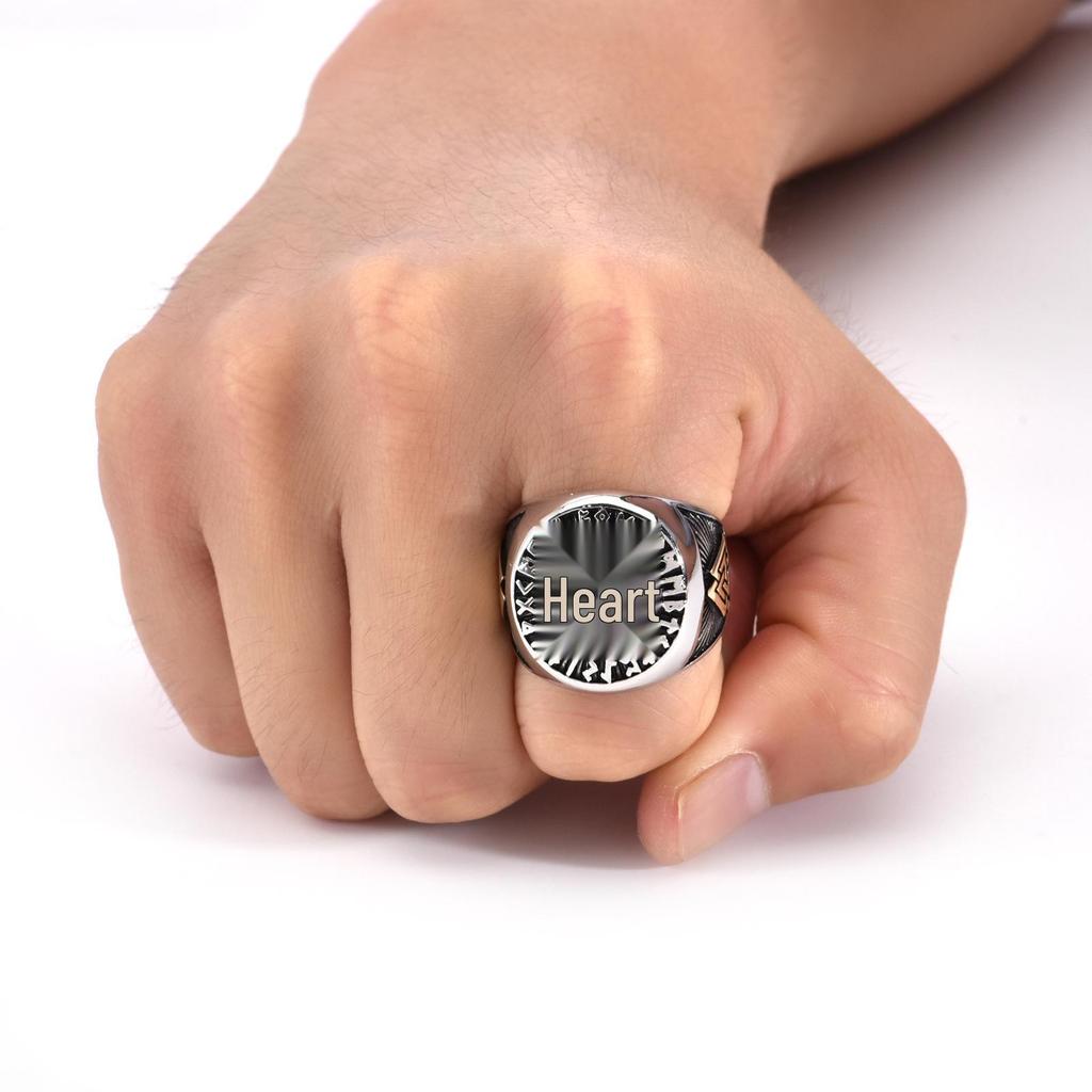 Nordisk Keltisk Triangel Titanstål Herrring - Retro Europeisk/Amerikansk Stil