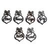Christmas Hanging Ornaments Wooden Cutouts Faith Joy Hope Love Peace Noel, Set of 6 | Christmas Tree Decoration Items | Xmas Decorations Items Props