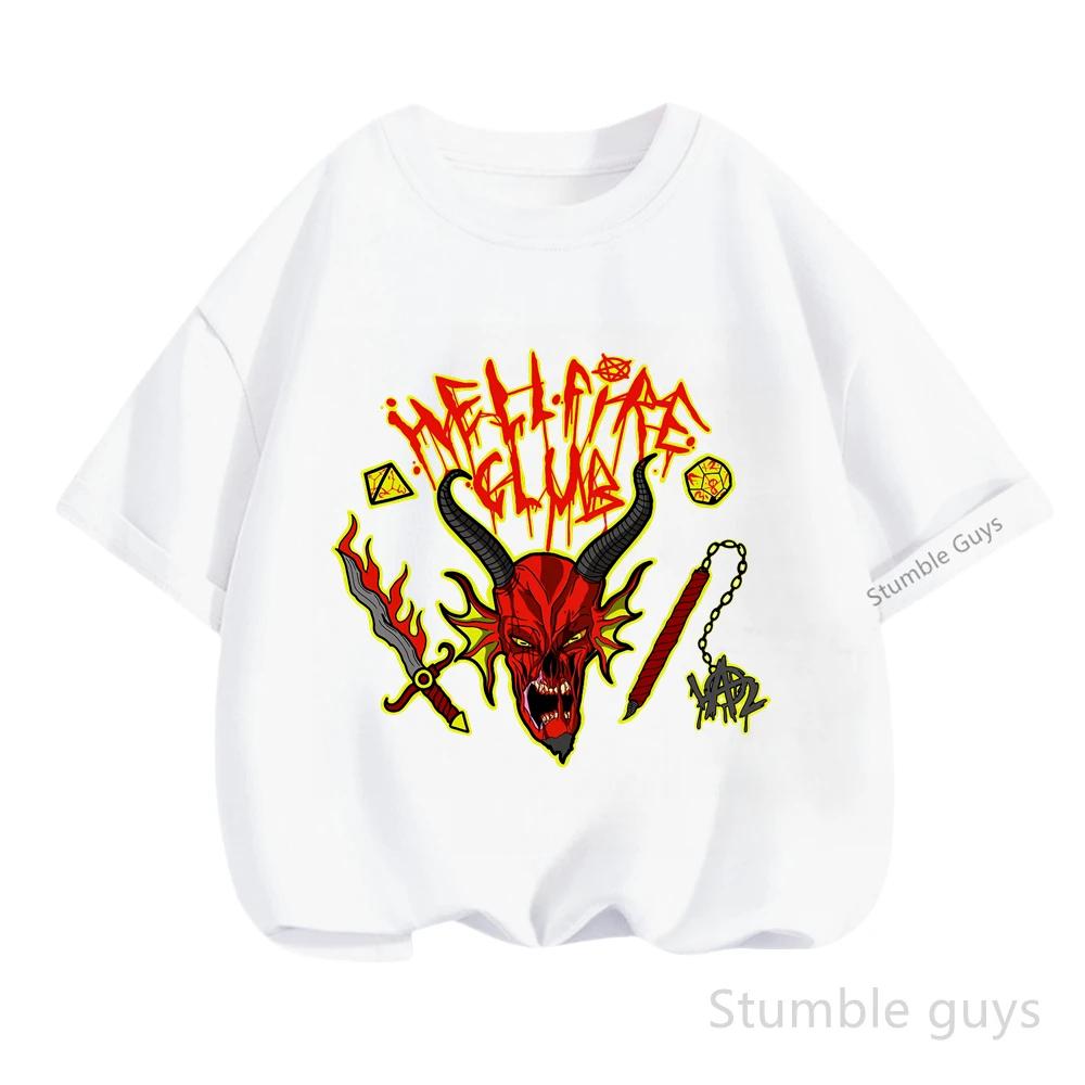 Summer Kids Daily Wear T-shirt Stranger Things Boys Clothes Girls Short Sleeve Anime Tshirt Tops Stranger Thıngs Tops