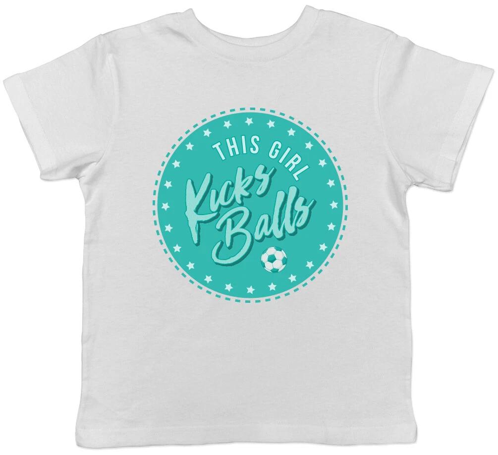 This Girl Kicks Balls Kids Childrens T-Shirt 100