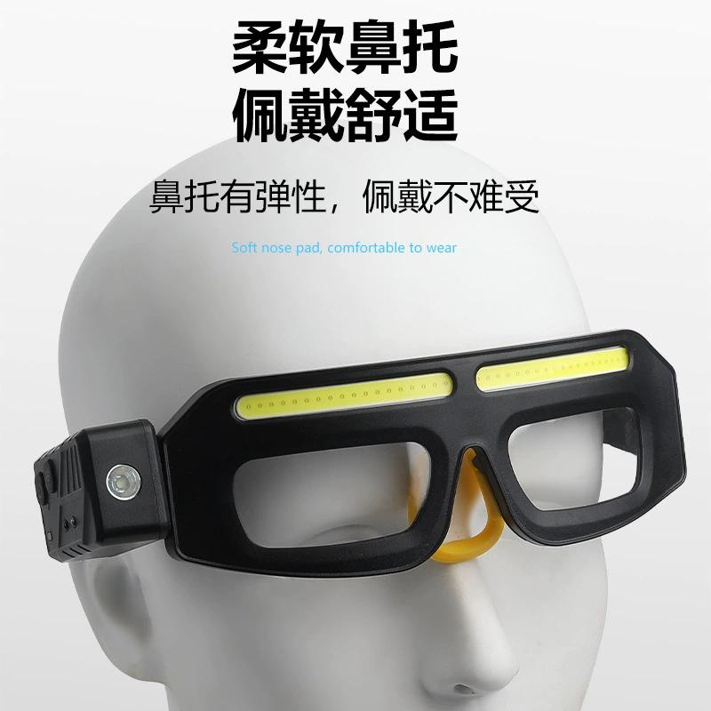 Linterna frontal LED multifuncional recargable por USB con sensor de movimiento y luz de advertencia