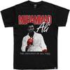 Muhammad Ali Red Gloves Black Graphic Crew Neck, Short Sleeve Tee - Vintage Style T Shirt for Men & Women - Made In The USA