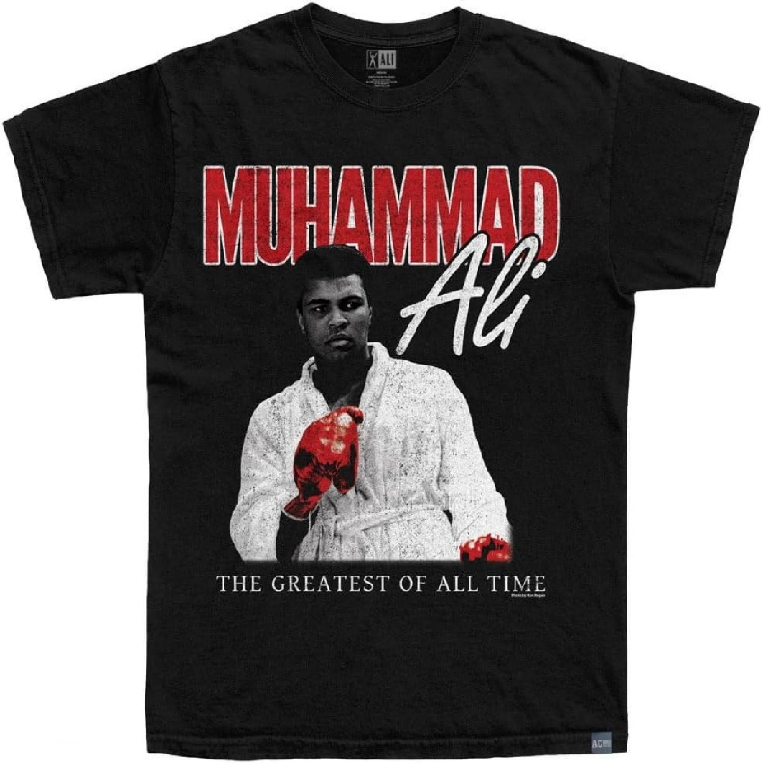 

Muhammad Ali Red Gloves Black Graphic Crew Neck, Short Sleeve Tee - Vintage Style T Shirt for Men & Women - Made in The USA XXXXXL різнокольоровий