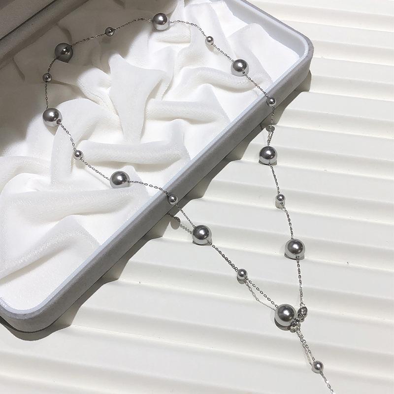 

Регулируемое ожерелье Gypsy Pearl Французская легкая роскошь Премиальная ключичная цепочка Модные нишевые вещи с индивидуальностью