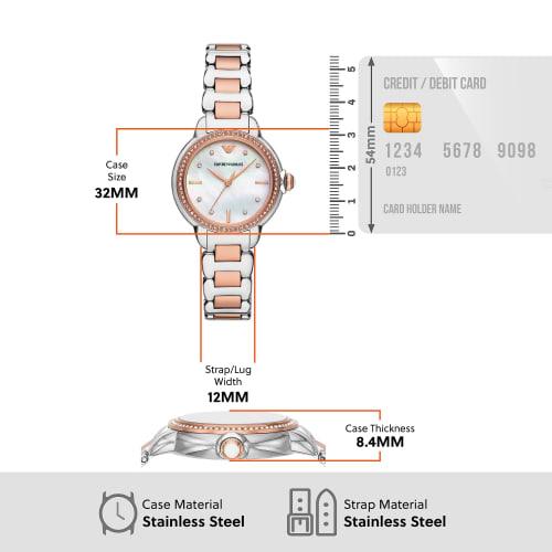Emporio Armani Three-Hand Two-Tone Stainless Steel Watch