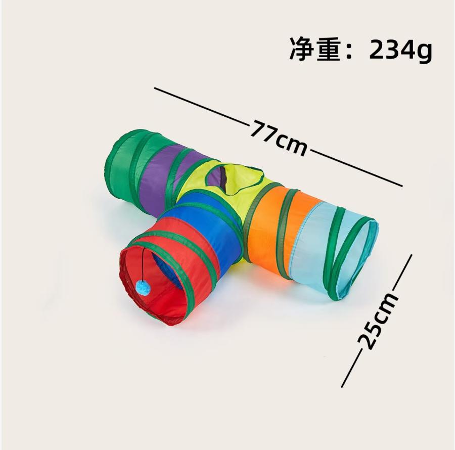 Cat Tunnel Pet Tube Collapsible Play Toy Indoor Outdoor Kitty Puppy Toys for Puzzle Exercising Hiding Training