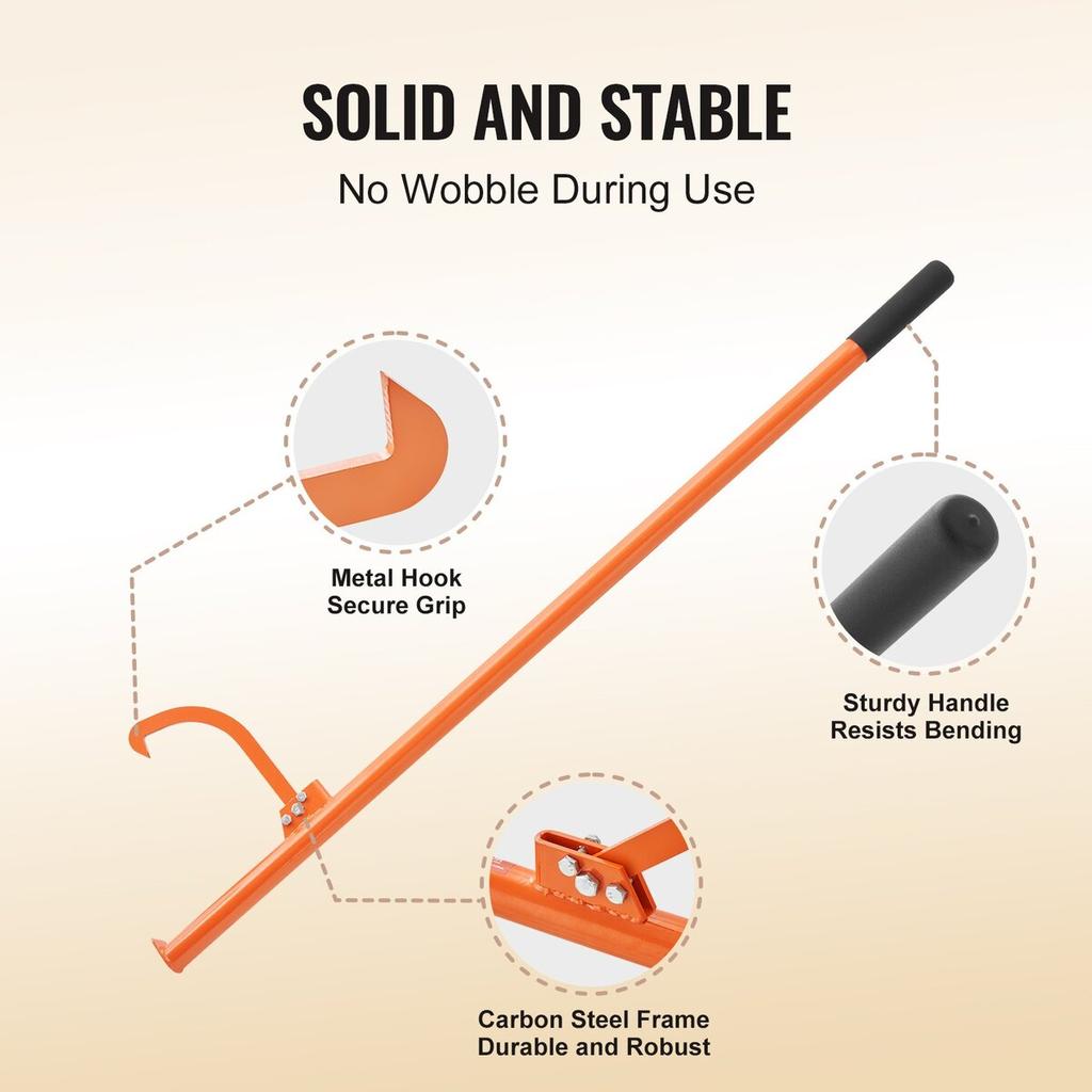 Cant Hook Tool 59 In Heavy Duty Steel Log Roller Forestry Logging Tools