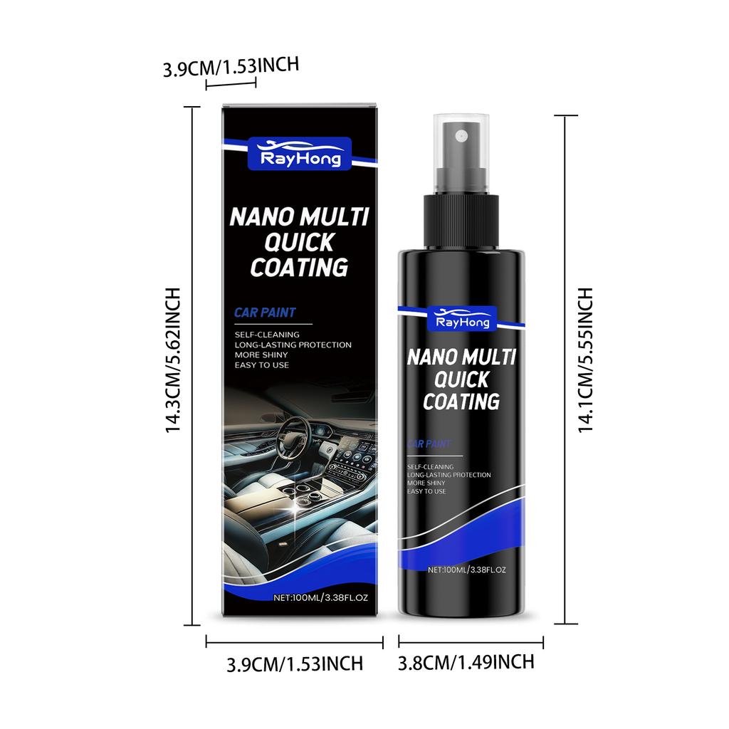 Nano Car Interior Agent Spray Automotive Dashboard Seat Leather Rubber Stains Remover Cleaning Refurbish Cleaner Car Maintenance