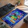 Personalized Crystal Velvet Carpet Custom Name Text,Geometry Dash Anti Slip Area Rug For Home Decoration