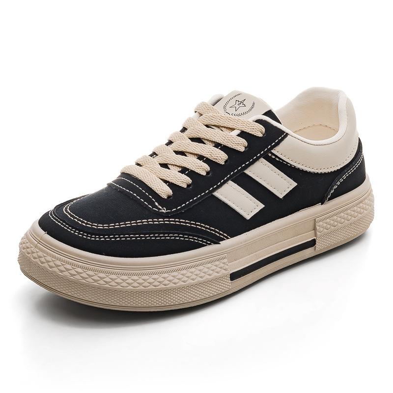 Spring and Autumn New Canvas Shoes Women's Versatile Flat Bottom Breathable Student Cloth Shoes Women's Shoes Autumn