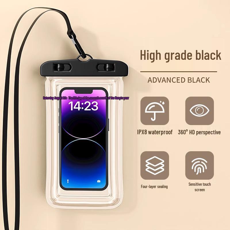 Waterproof Phone Pouch with Touch Screen & Neck Strap for Swimming, Rafting, and Rain - Take Pictures Underwater