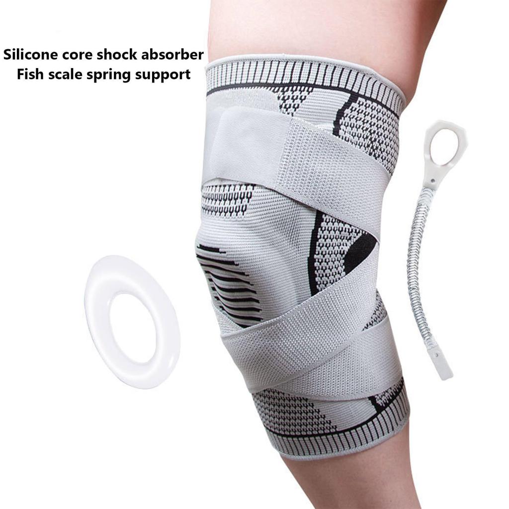 Compression Knee Brace Support Sleeve for Men and Women Adjustable Fit with Elastic Straps Breathable Fabric for Sports and Joint Pain Relief