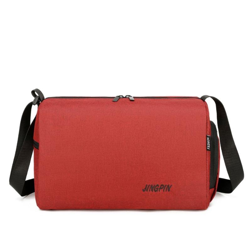 Simple solid color messenger bag travel leisure shoulder bag women and men storage solid color bag large capacity daily bag