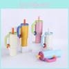 Crossborder Popular Dopamine Colorful Car Mug With Handle Large Capacity Insulated Travel Tumbler For Outdoor Activities