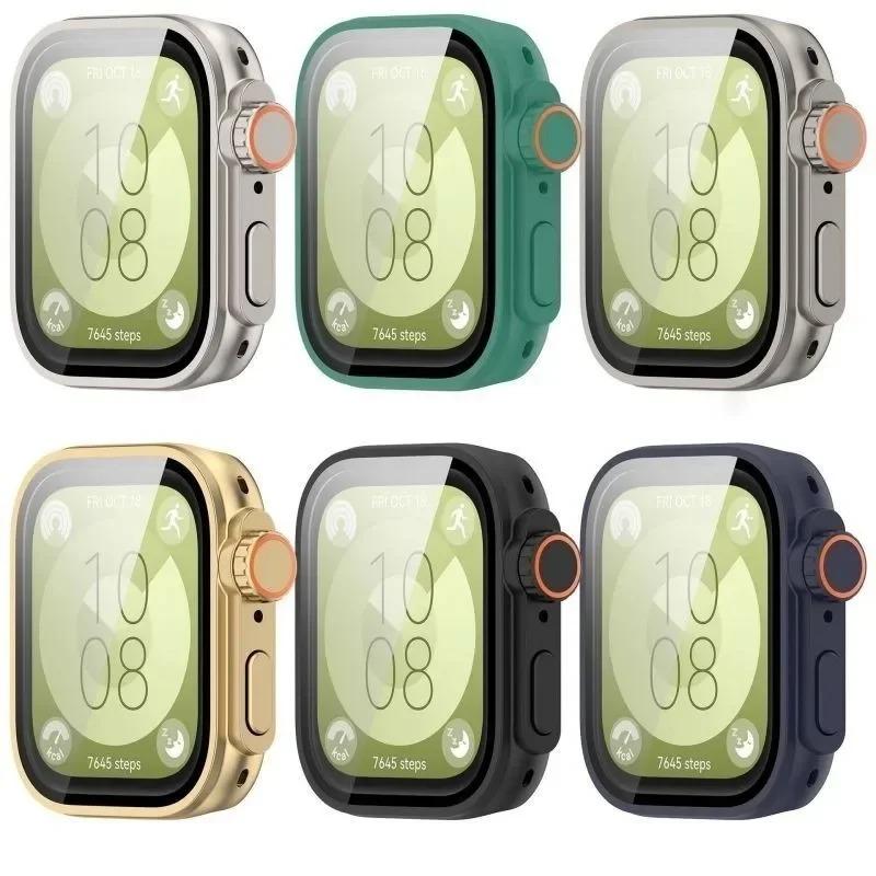 Screen Protector + Tempered Glass Case for Huawei Watch Fit 4 Fit 4 Pro Fit 3 Case Frame As Ultra2 Smart Watch Strap Case