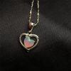 Natural Opal Heart Pendant Teacher Gifts 925 Silver Accessories Healing Stones Crystal Pendant