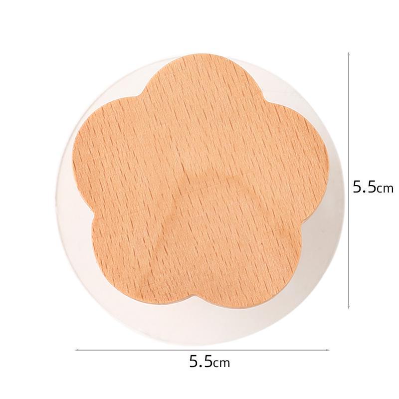 Nordic Solid Wood Star & Moon Wall Hook Set - Punch-Free Design for Coats & Hats