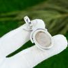 Anniversary Gift For Her Natural Rose Quartz Gemstone Pendant 925 Silver