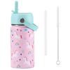 12OZ/360ml Stainless Steel Insulated Bottle Cartoon Pattern Thermos Cup Children Thermos Kettle Outdoor Portable Handheld Cup