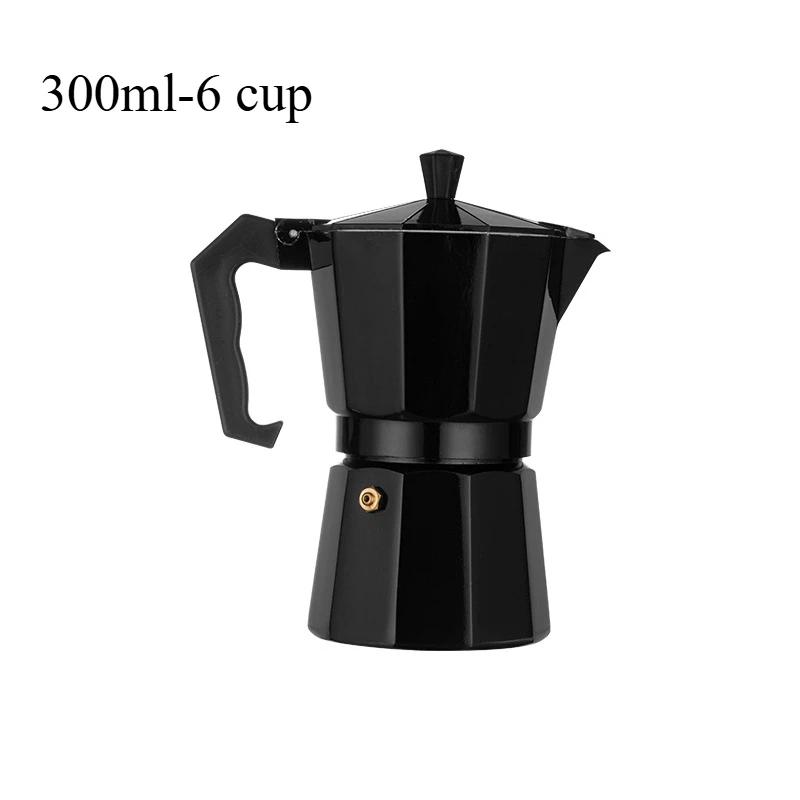 Aluminium Moka Pot Klassieke Koffiezetter voor op het Fornuis Herbruikbaar Filter Espresso Koffiezetter met Anti-brandgreep Ontwerp Keuken Gebruik