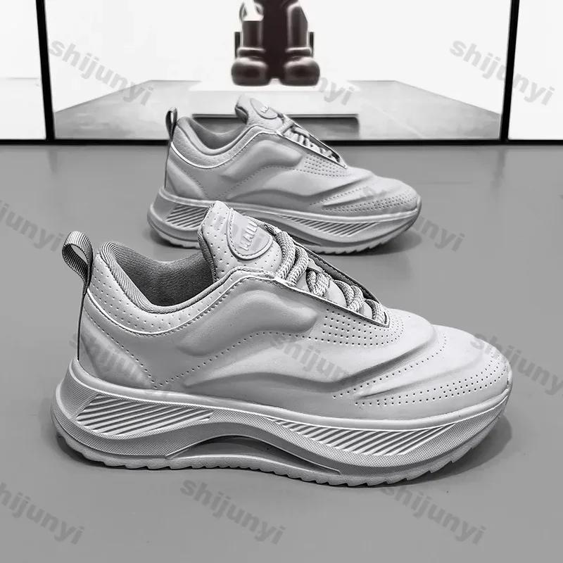 Men's Casual Sneakers Light Walking Tennis Shoes Men Autumn Fashion Outdoor Thick Non-slip Platform White Shoes Zapatillas Mujer
