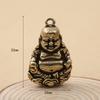 New retro brass ornament, car keychain pendant, Buddha statue safety pendant, handmade collection