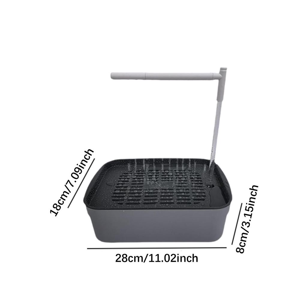 Automatic Bird Bath Tub Large Parrot Bath Cage Supply Splashproof Design Easy Maintenance for Budgerigar Cockatiel