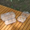 3/4/8 Grids Portable Egg Box Outdoor Transparent Egg Organizer Box For Camping Picnic Barbecue Practical Outdoor Accessories