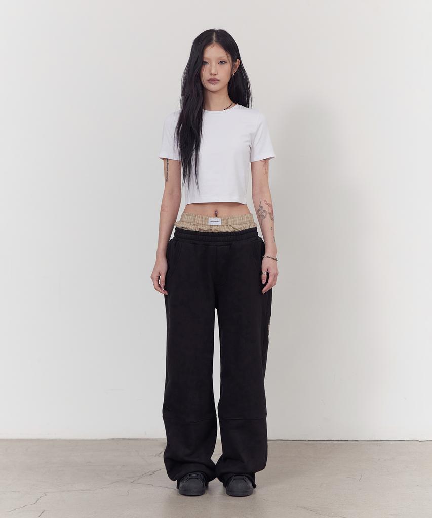 Tonilolenseu Applique Sweatpants Black