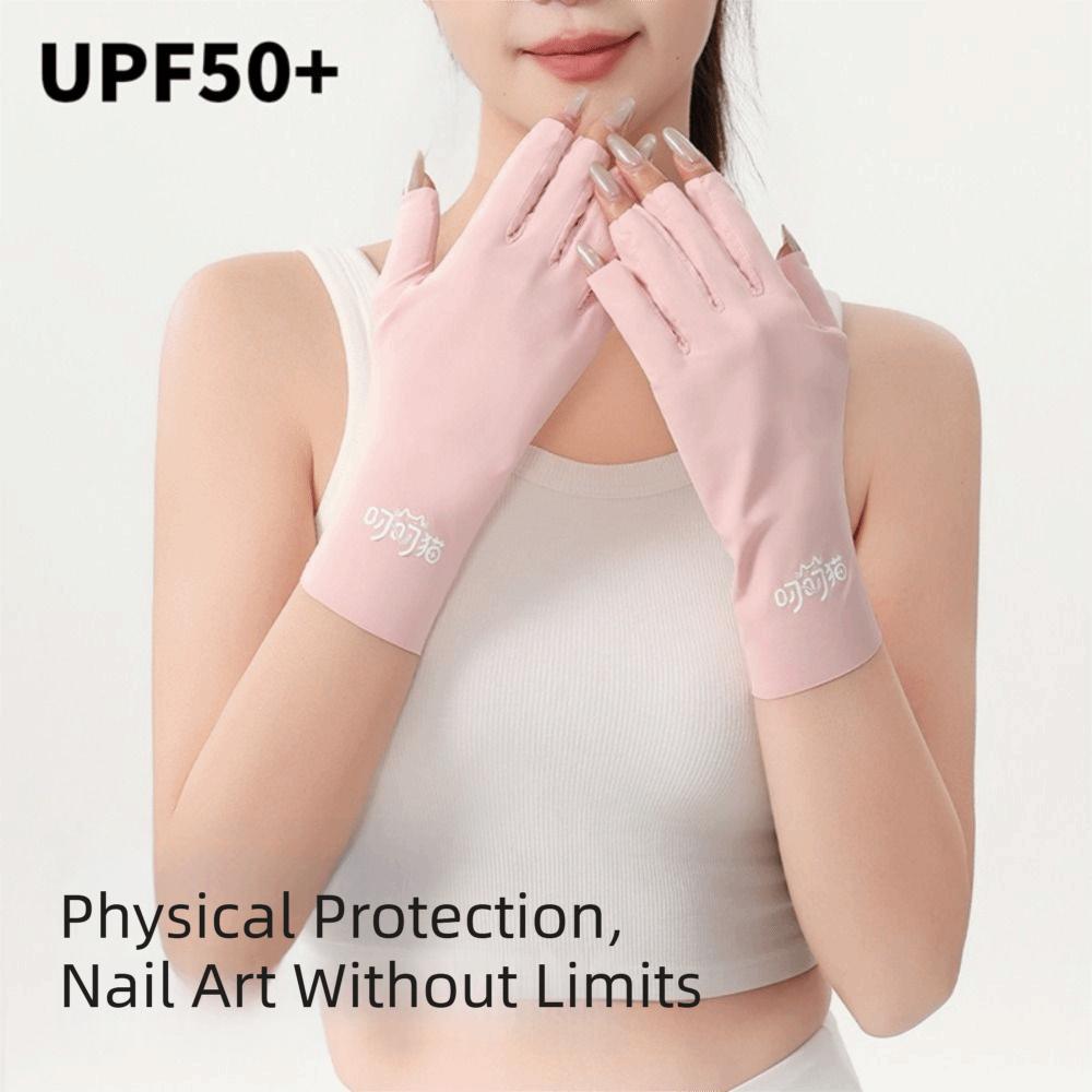 Nail Uv Protection Nail Painting Gloves Protect Finger Skin Drive Gloves For Led Lamp
