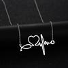 Atoztide Fashion Infinity Jesus Heartbeat Necklace For Women Stainless Steel Endless Forever Love Friendship Jewerly Gift