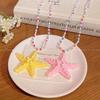 Holiday Style Color Beaded Starfish Necklace Female Internet Celebrities with the Same Long Collarbone Chain Exaggerated Match