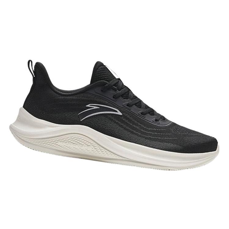 New Anta Anti Slip Wear Resistant Low Top Casual Running Shoes Men's Black White 912335571-2