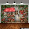 2D Fresh Berry Market Backdrop Baby Shower Photography Background