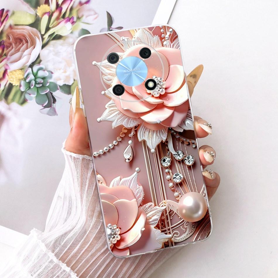 For Huawei Nova Y90 Y91 Cute Flower Butterfly Cat Painted Case For Huawei NovaY90 NovaY91 Soft Silicone TPU Phone Cases