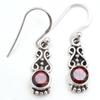 Faceted Red Garnet Gemstone 925 Sterling Silver Handmade Jewelry Women Earring Dangle Earring
