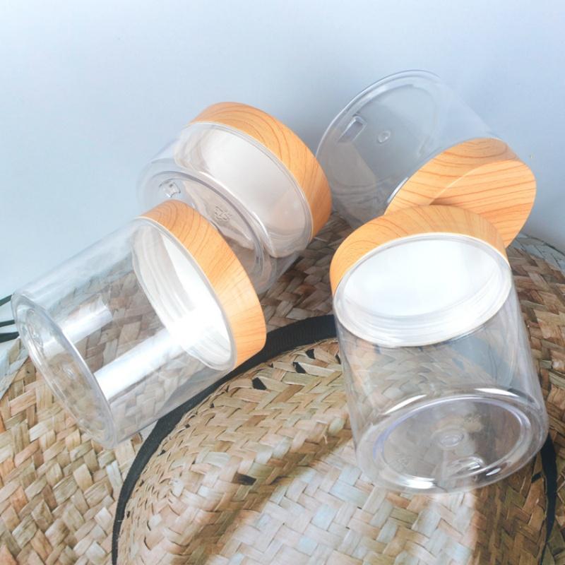 Face Cream Storage Jar Plastic Jars Round Clear Cosmetic Container with Lids, Eternal Moment Slime Jars Travel Storage
