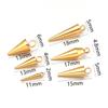 10 piezas/lote Colgantes con Forma de Cono de Acero Inoxidable Amuletos de Perlas Retro con Púas de Bala Charms DIY Pendientes de Aro para Mujer Hombre Fabricación de Joyería