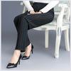 Women Winter Thickened Plush Warm Casual Pants  High Waist Loose Striped Trousers 6XL