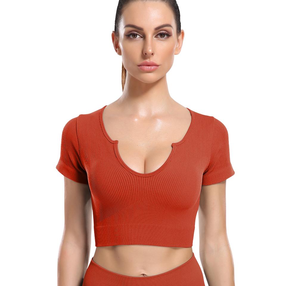 Knit Riot Women's Crop Top - Boxy Crewneck Short Sleeve Tee, Casual & Workout Cropped Shirt, Poly Spandex Blend - View #11