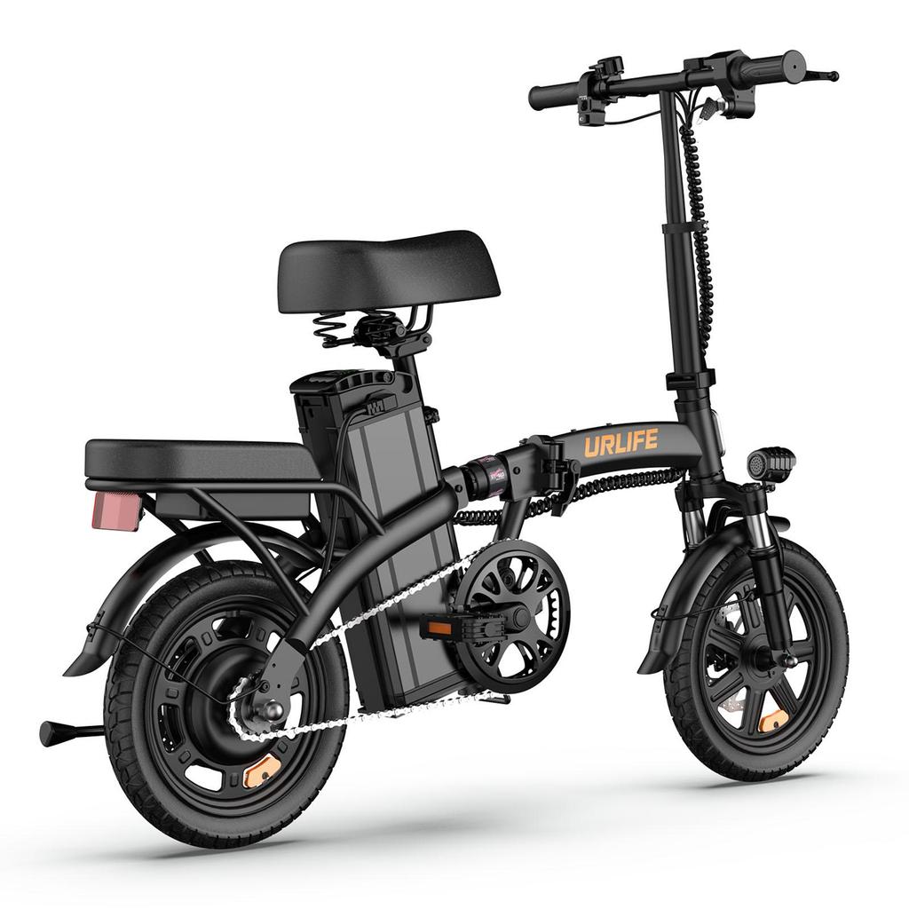 URLIFE F1L Adult Outdoor Folding E-Bike 48V7.5AH Battery 350W Motor City Electric Mountain Bicycle 14 Inch Off-Road Electric Bicycle