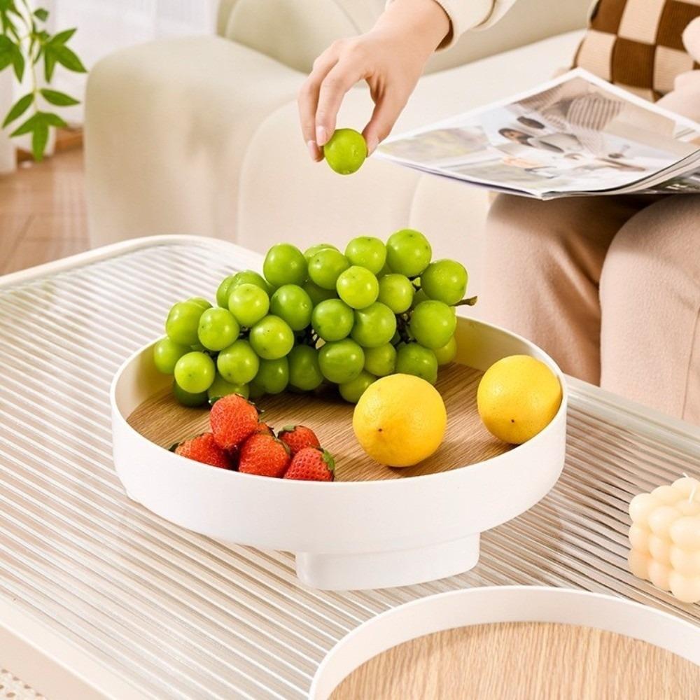 Plastic Fruit Storage Tray Round Sundries Organizer Desktop Organizer Entrance Hall