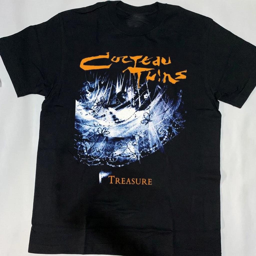 Vtg Cocteau Twins Heavy Cotton Black Full Size Unisex Tee Shirt CM231