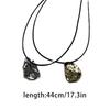 European American Irregular Geometry Pendant All-matched Clavicle Chain Novel Wax Line Cold Wind Necklace for Girls
